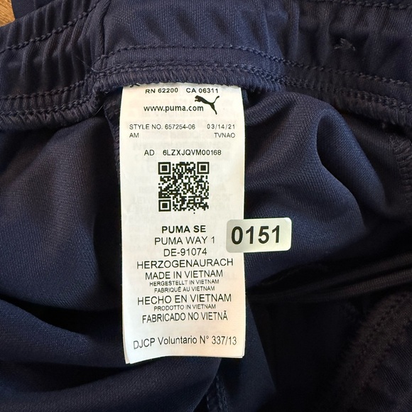 Puma Women’s Navy Soccer Drycell Sweatpants Warmups Joggers Size M - Picture 10 of 10